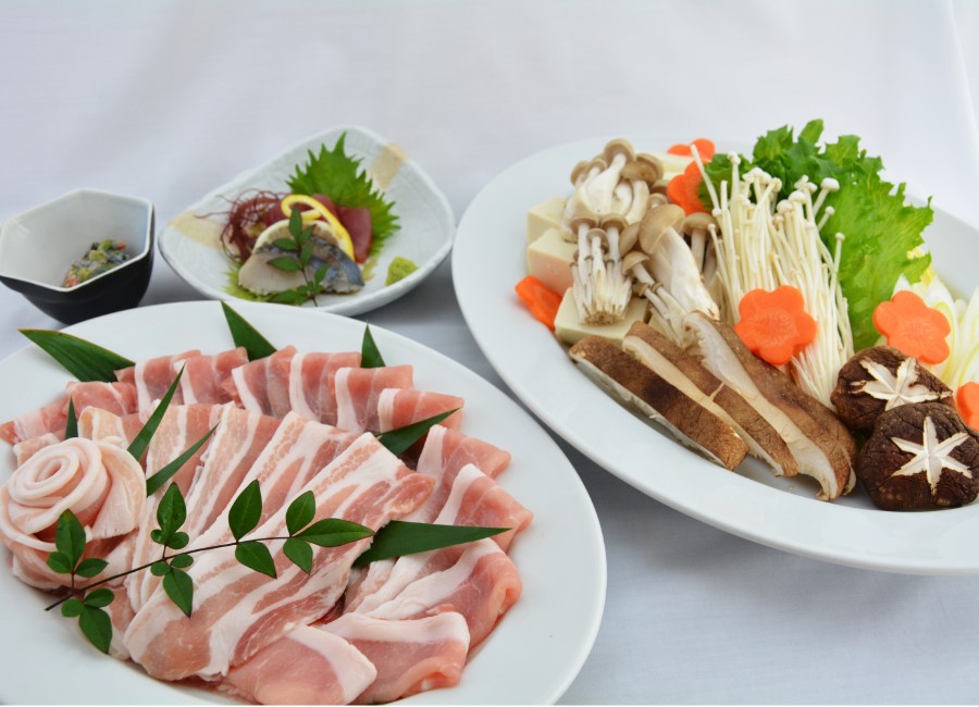島の食材を使った一皿